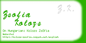zsofia kolozs business card
